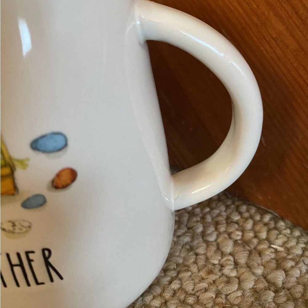 Rae Dunn Magenta “Gather” White Ceramic Mug with Easter Design - Picture 3 of 11